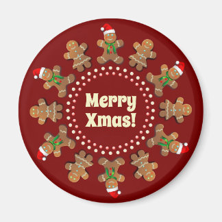 12 Dancing Gingerbread Cookies Magnet