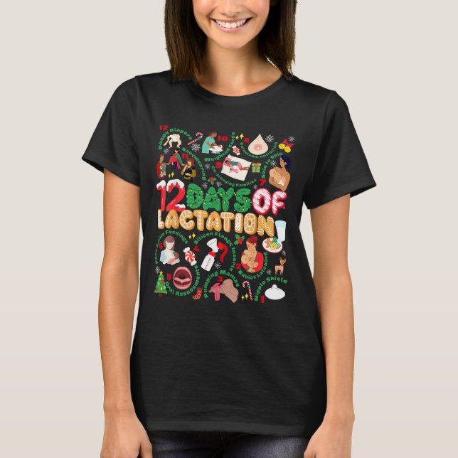 12 Day Of Ibclc Lactation Consultant Breastfeeding T-Shirt (Vorderseite)