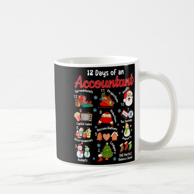 12 Days Of Accountant Christmas Accounting Major M Kaffeetasse (Rechts)