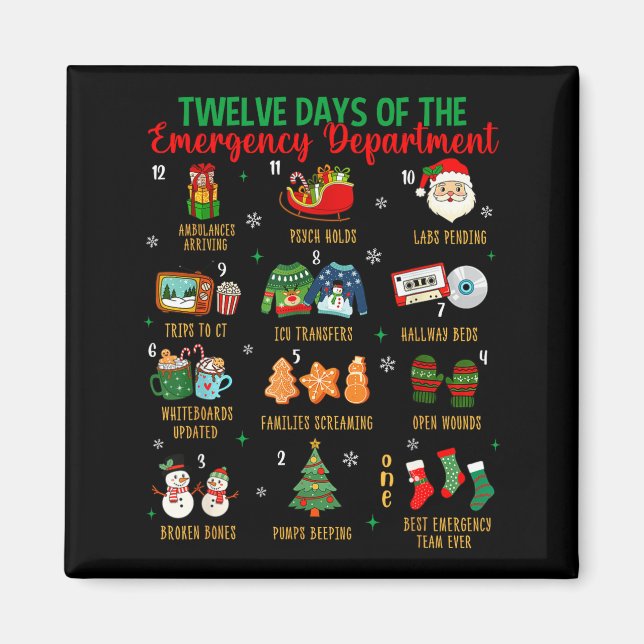 12 Days Of An Emergency Department Er Nurse Christ Magnet (Vorne)