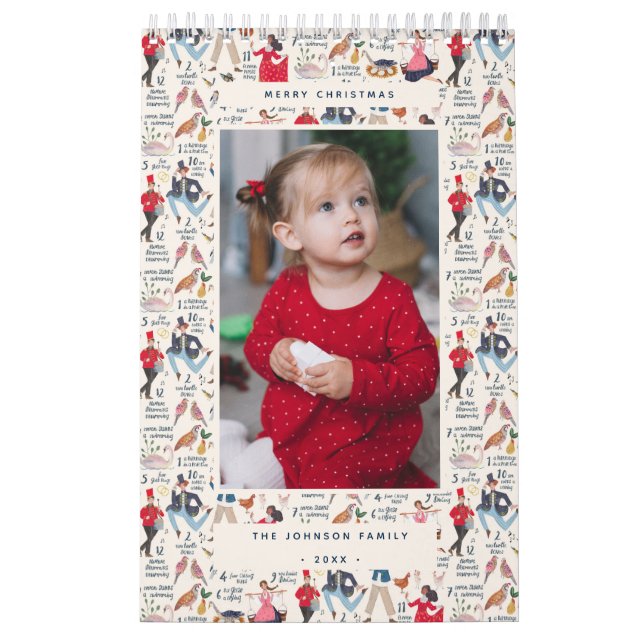 12 Days of Christmas ecru Photo Kalender (Titelbild)