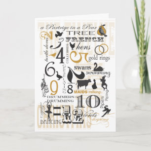 12 Days of Christmas Greeting Card Feiertagskarte