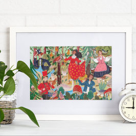 12 Days of Christmas Illustration Poster