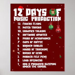 12 Days Of Music Production Poster