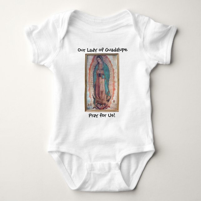 12. Dezember Unsere Lady von Guadalupe Baby Strampler (Vorderseite)