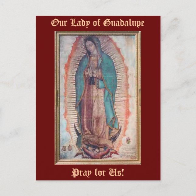 12. Dezember    Unsere Lady von Guadalupe Postkarte (Vorderseite)