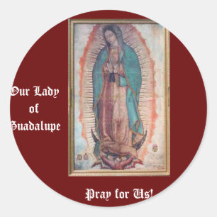 12. Dezember Unsere Lady von Guadalupe Runder Aufkleber