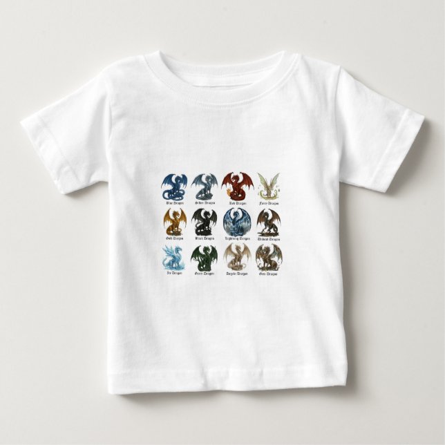 12 Dragons - dnd inspired  Baby T-shirt (Vorderseite)