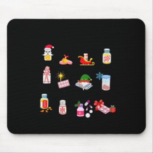 12 Drogen der Weihnachtskrankenschwester Apotheken Mousepad