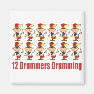 12 Drummer Drumming Magnet