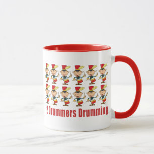 12 Drummer Drumming Tasse