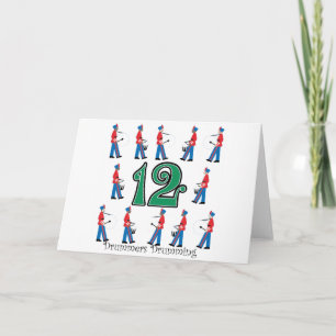 12 Drummer Feiertagskarte