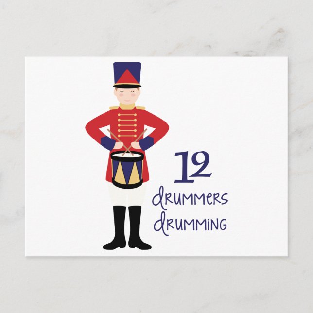 12 Drummer Postkarte (Vorderseite)