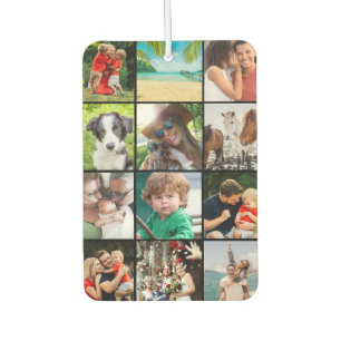 12 Familienfoto-Collage Schriftname Autolufterfrischer
