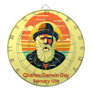 12. Februar - Charles Darwin Day Dartscheibe