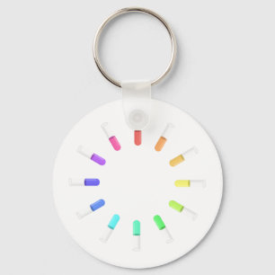 12 Flüssigkeiten Schlüsselanhänger