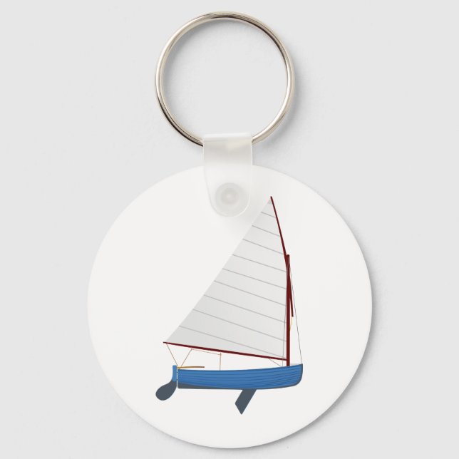 12 Foot Sailing Dinghy Schlüsselanhänger (Vorderseite)