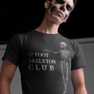 12 Foot Skeleton Club Halloween T-Shirt