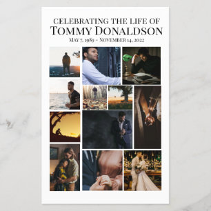 12 Foto Collage Beerdigung Flyer