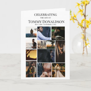12 Foto Collage Beerdigungskarte Karte