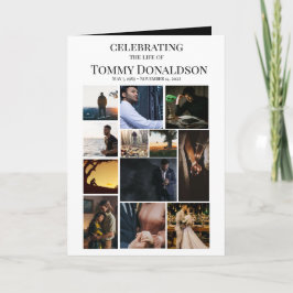 12 Foto Collage Beerdigungskarte Karte