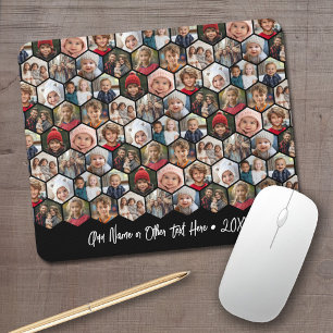 12 Foto-Collage - funky Sechseck - Zufallsmuster Mousepad