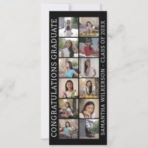 12 Foto Collage Gratulation Graduate Ankündigung