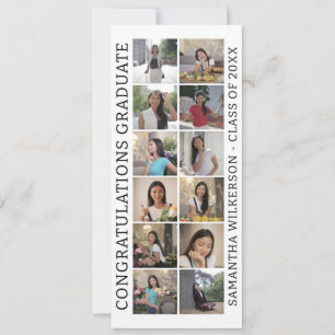 12 Foto Collage Gratulation Graduate Ankündigung