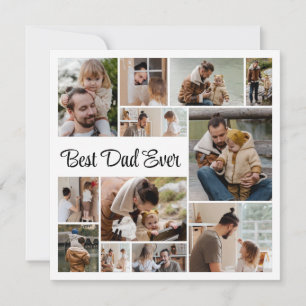 12 Foto Collage Happy Vatertag Bester Vater je Feiertagskarte