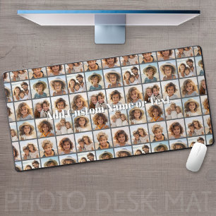 12-Foto-Collage Optionaler Text -- Kann bearbeitet Schreibtischunterlage