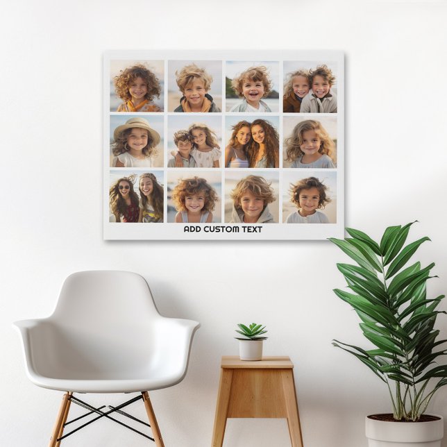 12 Foto Grid Collage - weiß - Mod Type Black Poster (Von Creator hochgeladen)