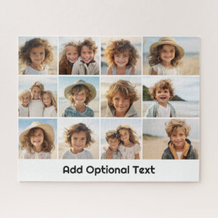 12 Foto Grid Collage - weiß - Mod Type Black Puzzle