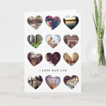 12 Foto Heart Collage Valentine's Day Liebe Card