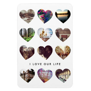 12 Foto Heart Collage Valentine's Day Liebe Gesche Magnet
