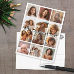 12 Foto Instagram Collage - Hintergrundfarbe auswä Postkarte<br><div class="desc">Fügen Sie Ihre Lieblings-Bilder zu dieser lustigen Vorlage. Sie können Instagram-Foto oder andere Foto für dieses Raster verwenden.</div>