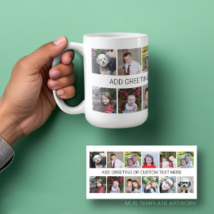 12 Foto Instagram Collage mit einer Textzeile Kaffeetasse