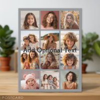 12 Foto Instagram Collage Pastellgrauer Hintergrun