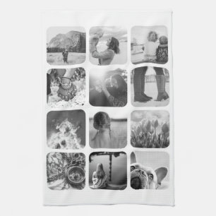 12 Foto Küchenhandtuch Vorgeschirr Rundrahmen Geschirrtuch