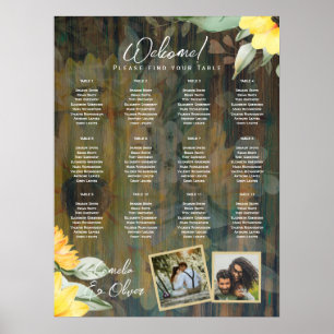 12 FOTO mit rustikalen Holzliegestühlen Poster