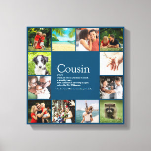 12 Foto Moderne Blaue beste Cousin jemals Definiti Leinwanddruck