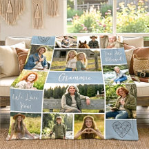 12-Foto-Personalisierte Oma-Name Blaue Faith-Anden