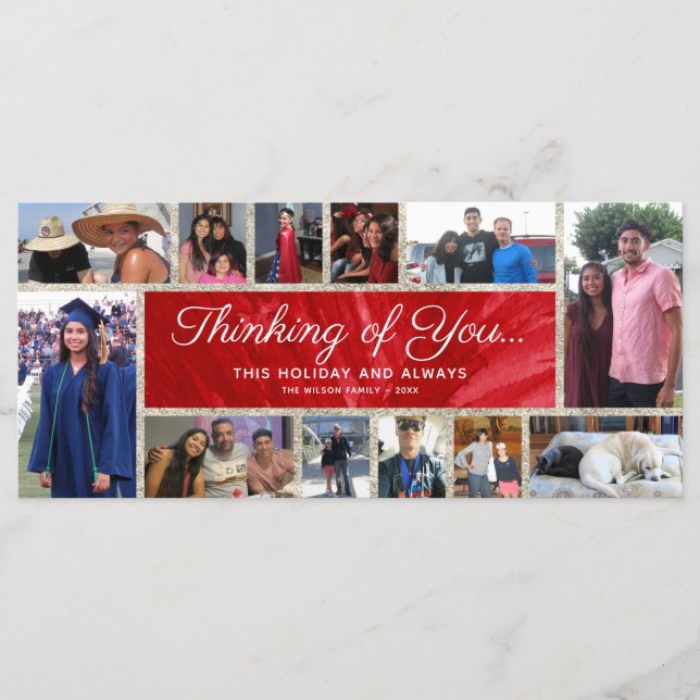 12 Foto Weihnachtskarte | Feiertagskollage (Vorderseite)