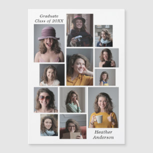 12 FotoCollage Abschluss Magnetkarte