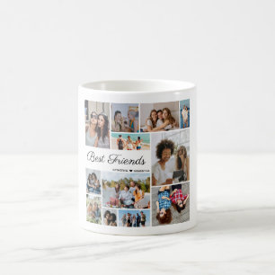 12 Fotocollage Beste Freunde für immer Kaffeetasse