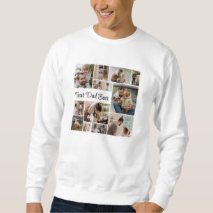 12 FotoCollage Bester Vater je Herren   Sweatshirt