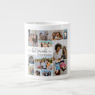 12 FotoCollage Die besten Freunde hinzufügen Jumbo-Tasse
