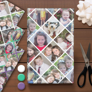 12 FotoCollage - Instant Montage Picture Diamant Geschenkpapier Set