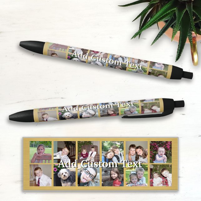 12 FotoCollage mit Gold Hintergrund Kugelschreiber (Von Creator hochgeladen)