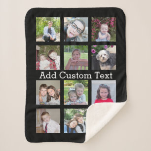 12 FotoCollage mit schwarzem Hintergrund Sherpadecke