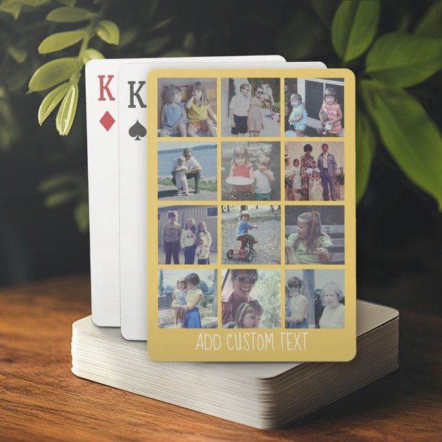 12 Fotomaterial - Raster mit Textbereich Spielkarten (Custom Poker Playing Cards)